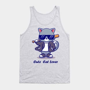 Cute cat lover Tank Top